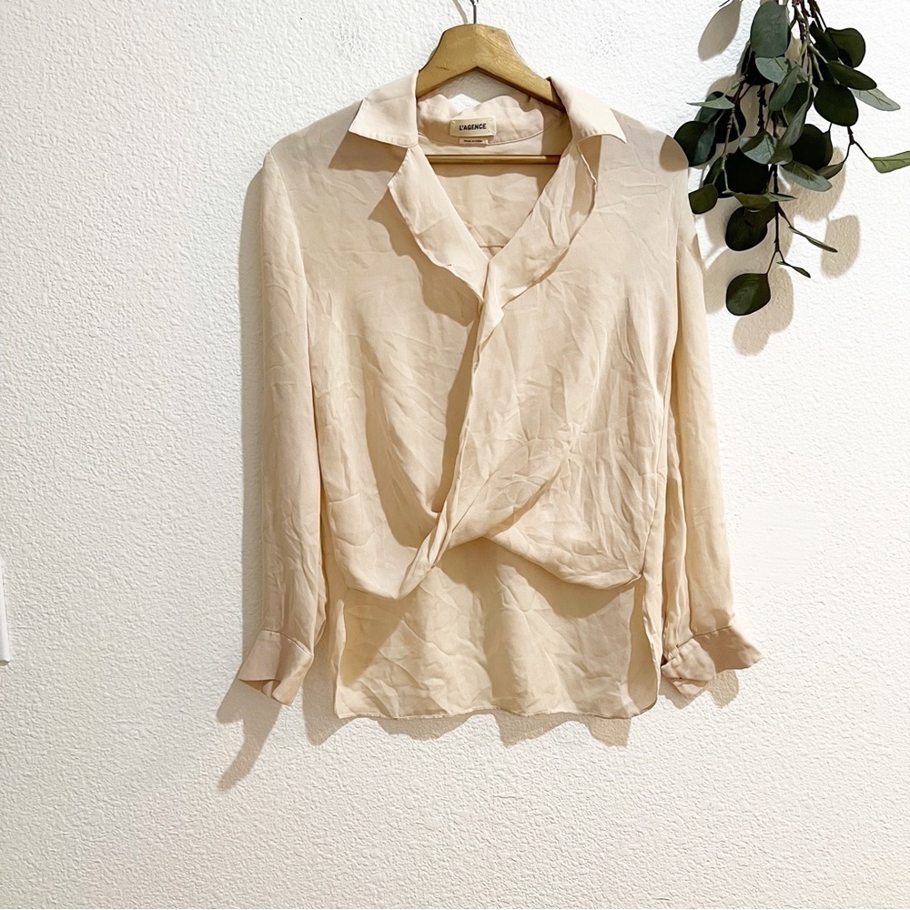 L’ AGENCE- Rita Silk Double Georgette Blouse XS